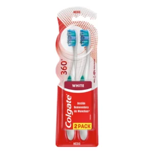 2 PACK CEPILLOS LUMINOUS WHITE 360 COLGATE